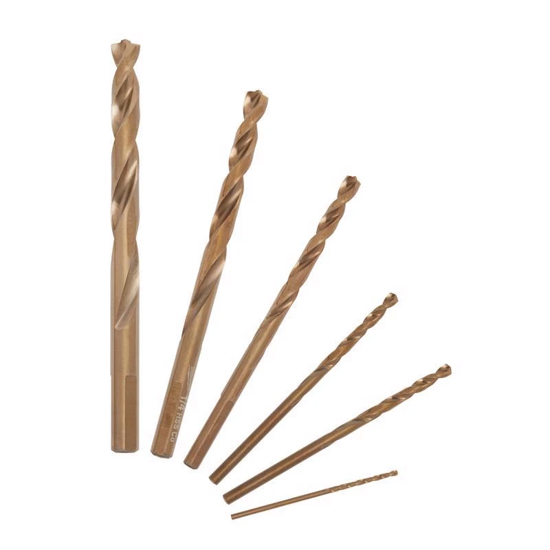 Red Helix Cobalt Drill Bit Set 6 Pieces 2.87 In. Length