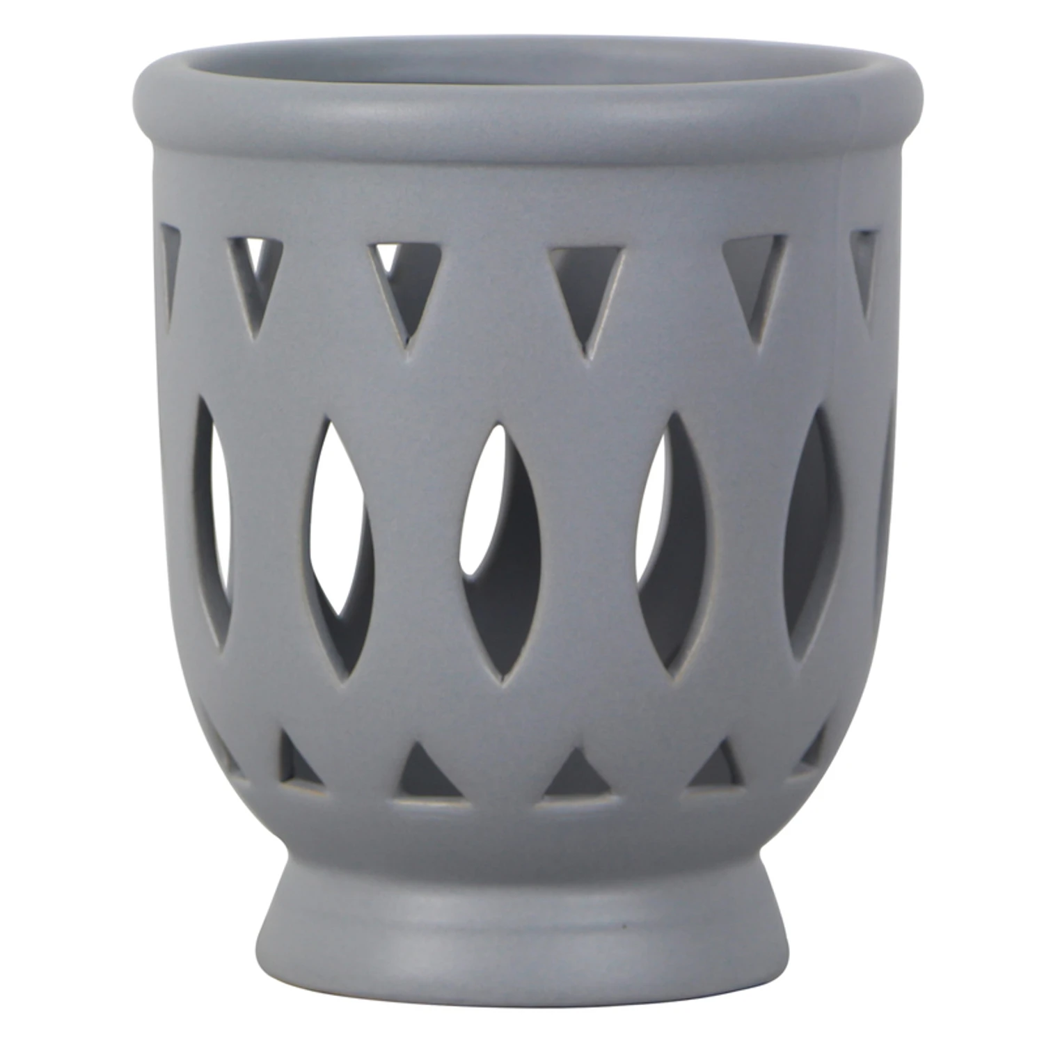 Orchid 6.1 In. H X 5.5 In. W X 5.5 In. D Ceramic Planter Gray