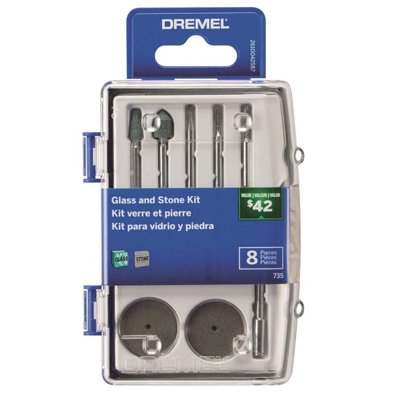 8 Piece Rotary Accessory Kit For Glass And Stone Applications