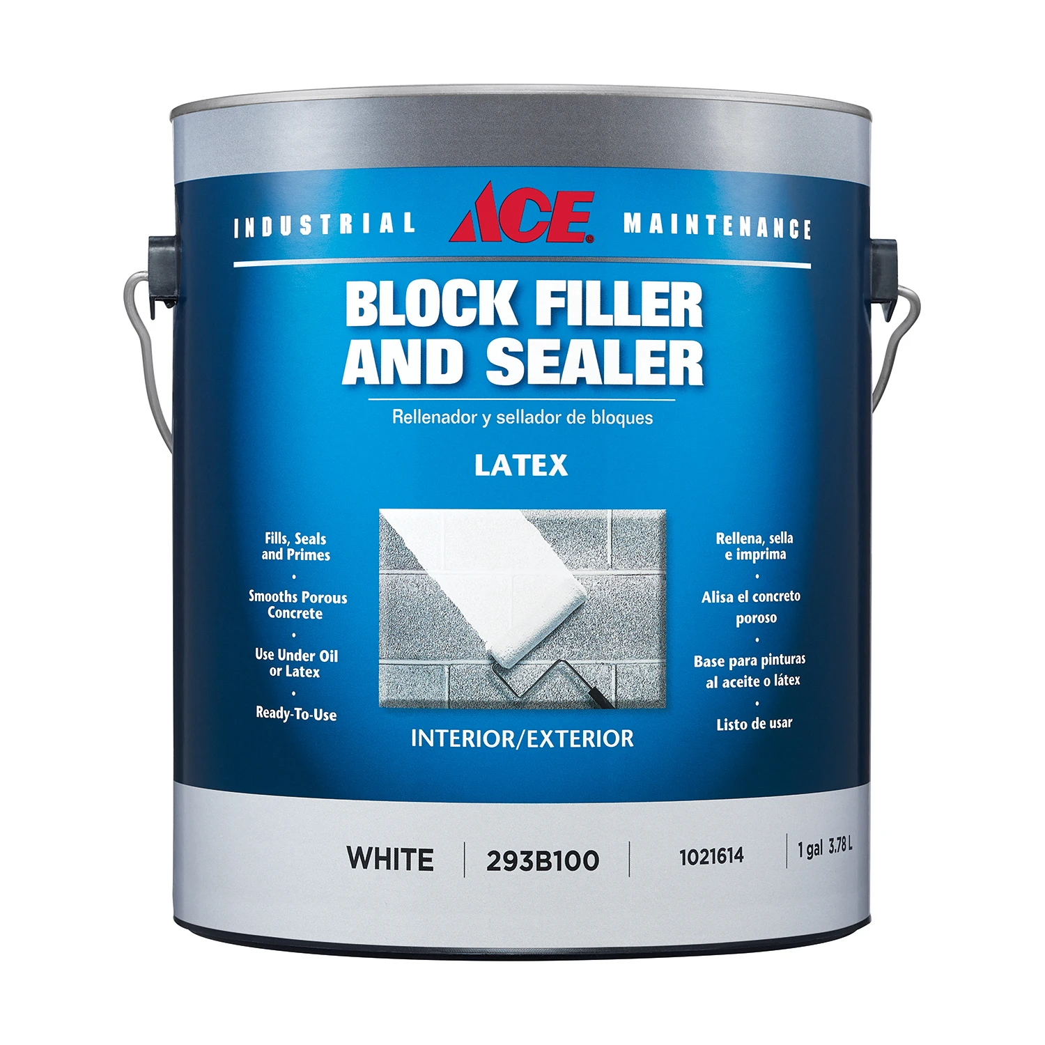 White Latex Block Filler And Sealer 1 Gallon For Concrete And Driveway