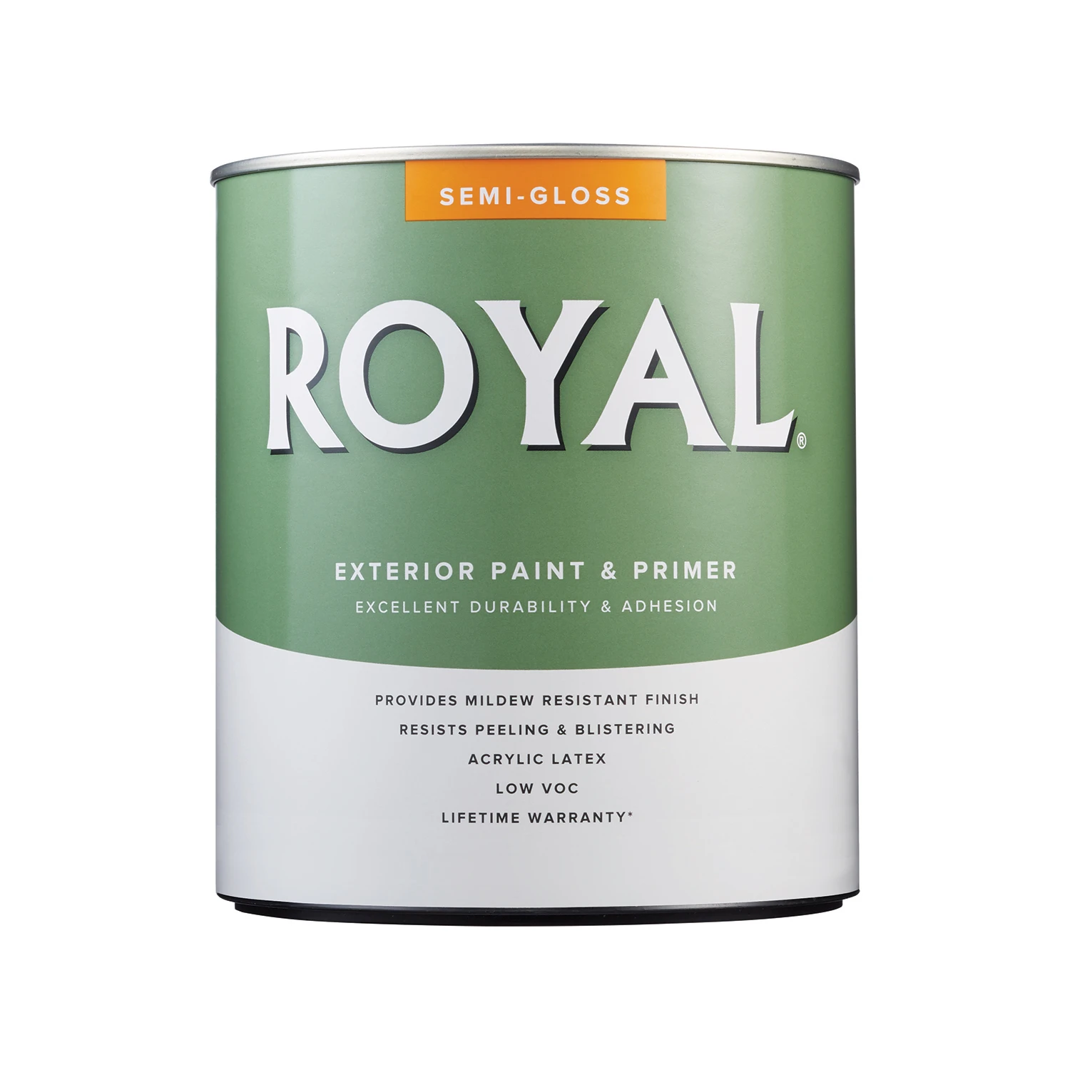 Royal Ultra White Semi-gloss Exterior Paint 1 Quart - Tint Base For House & Trim