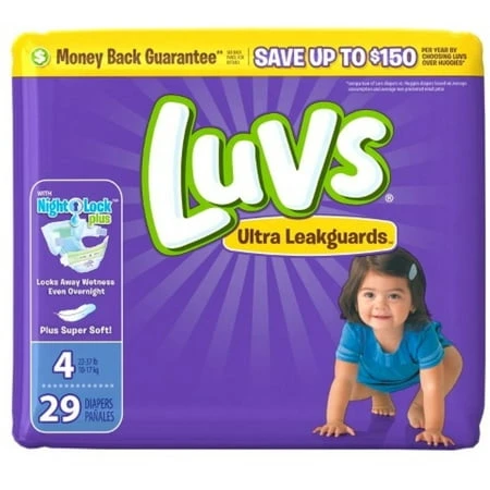 LUVS SZ4 JUMBO PACK DIAPERS 29CT