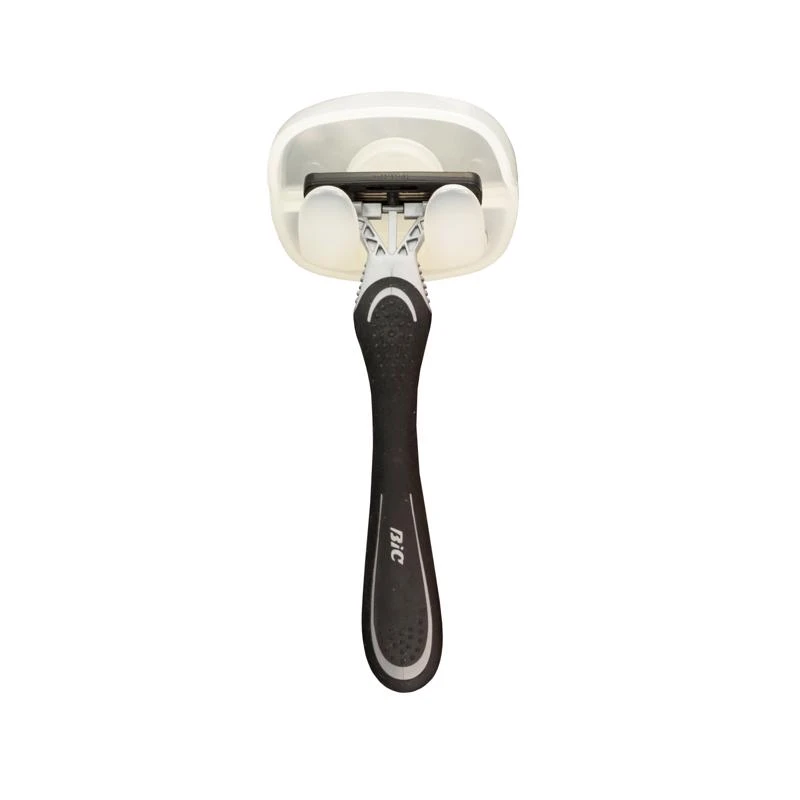 White Plastic Razor Holder - Compact Bathroom Accessory For Easy Storage