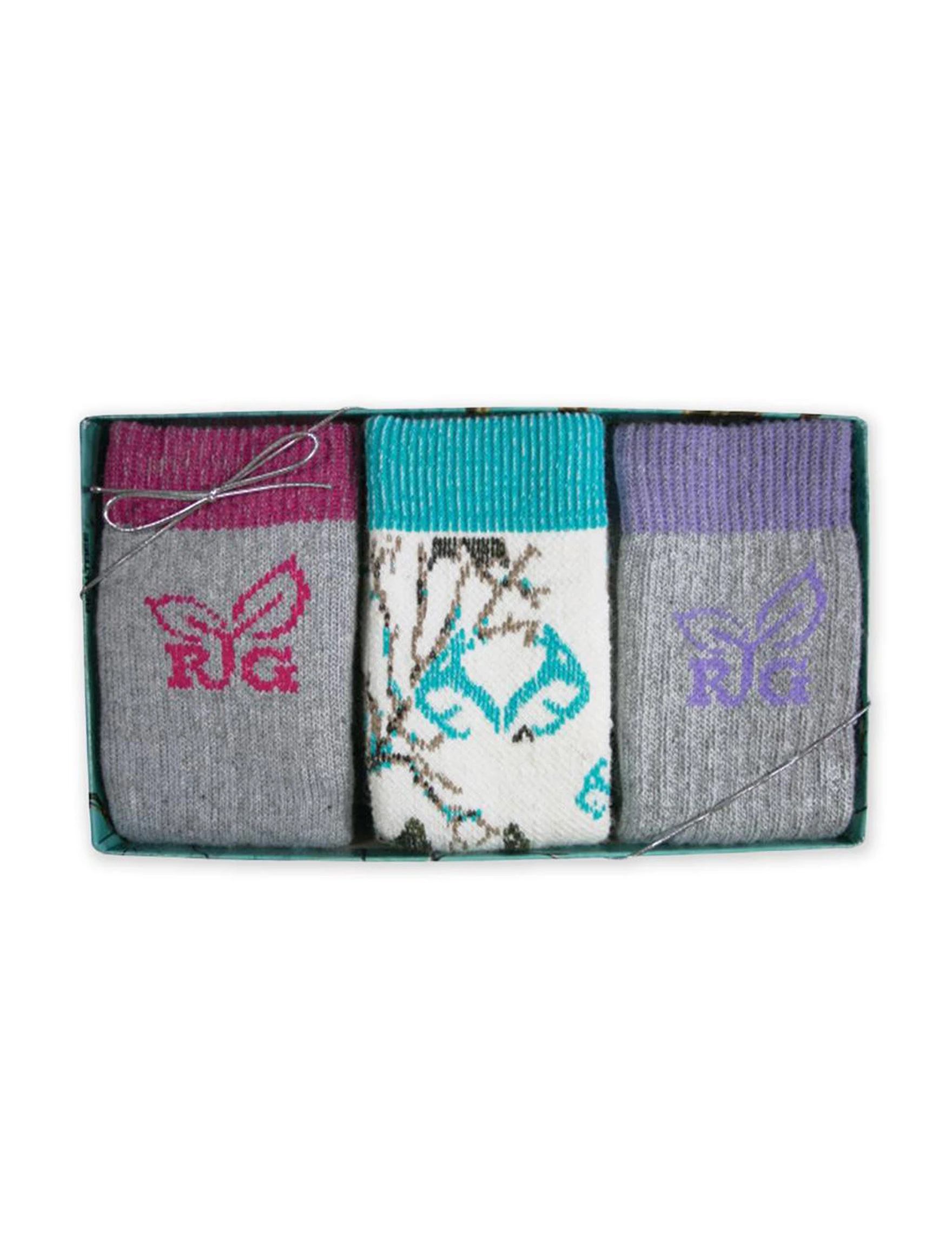 Realtree 3-pk. Merino Wool Blend Boot Socks Gift Box - White / Multi - M - Realtree