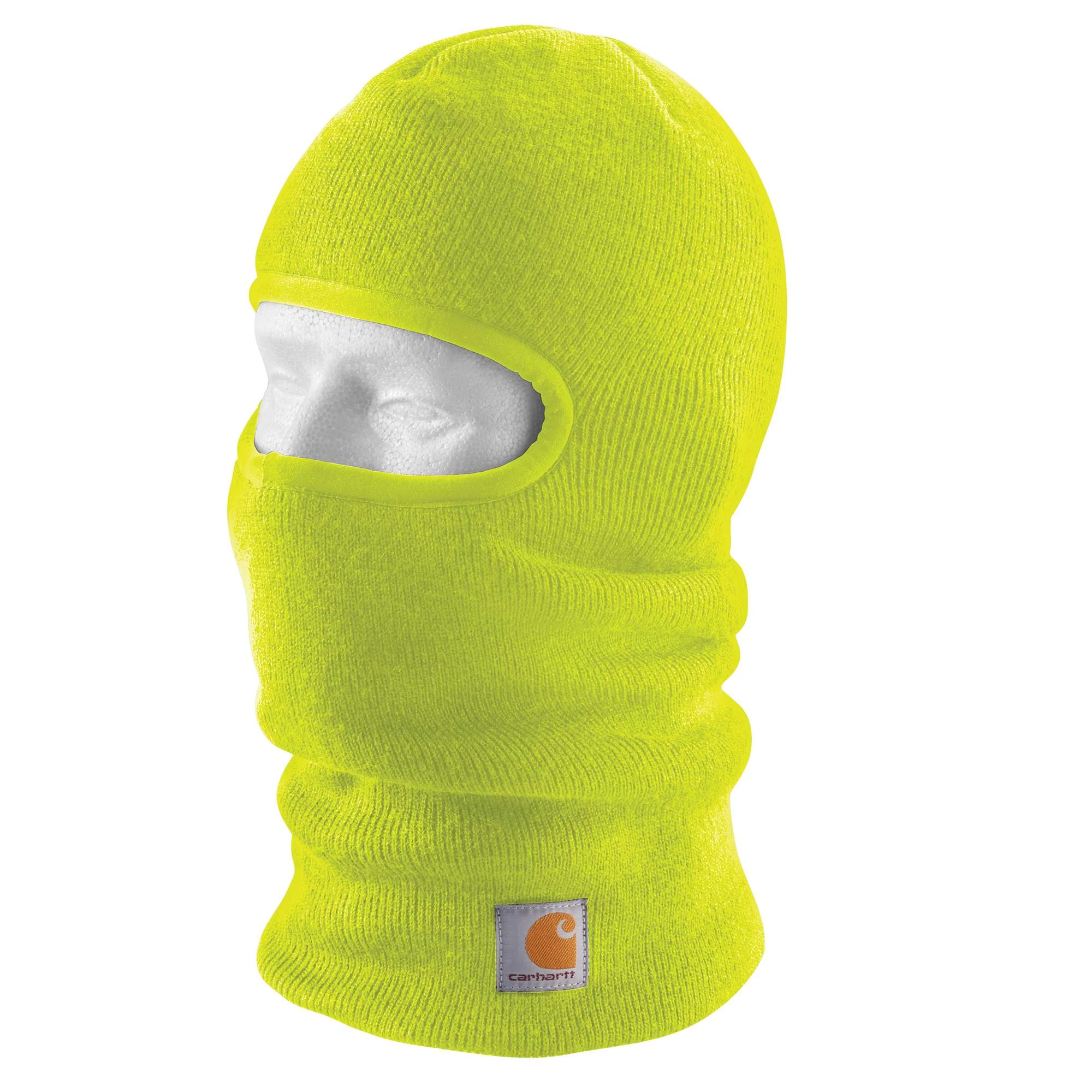 Men's Knit Insulated Face Mask With Thinsulate Insulation - Brite Lime