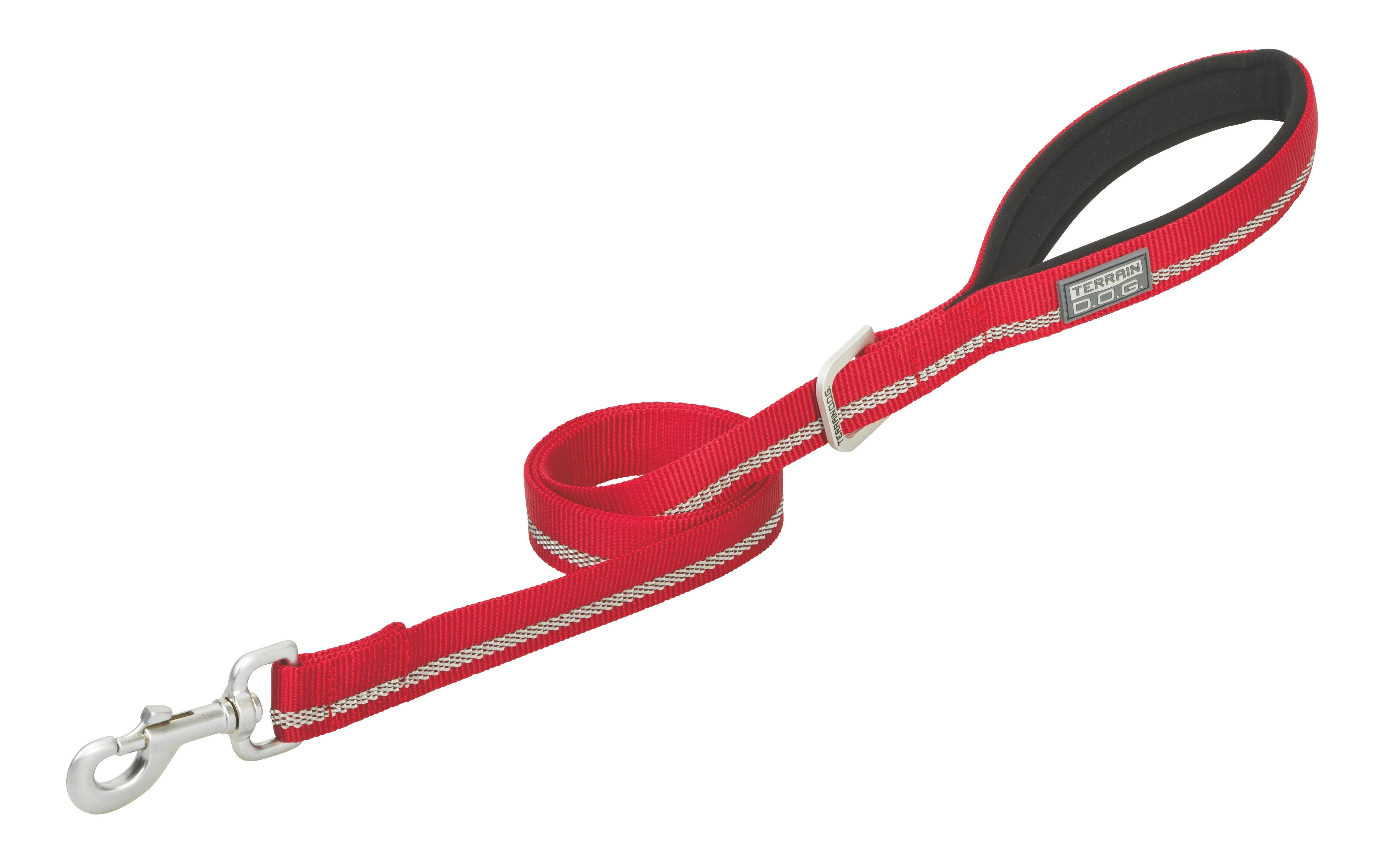 Terrain Dog Reflective Neoprene Lined Leash, 1 Inch X 6 Feet