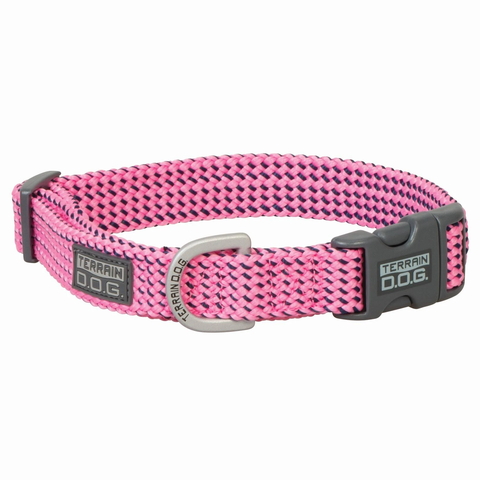 Terrain Dog Elevation Snap-n-go Collar, Medium Size, Pink And Navy Color
