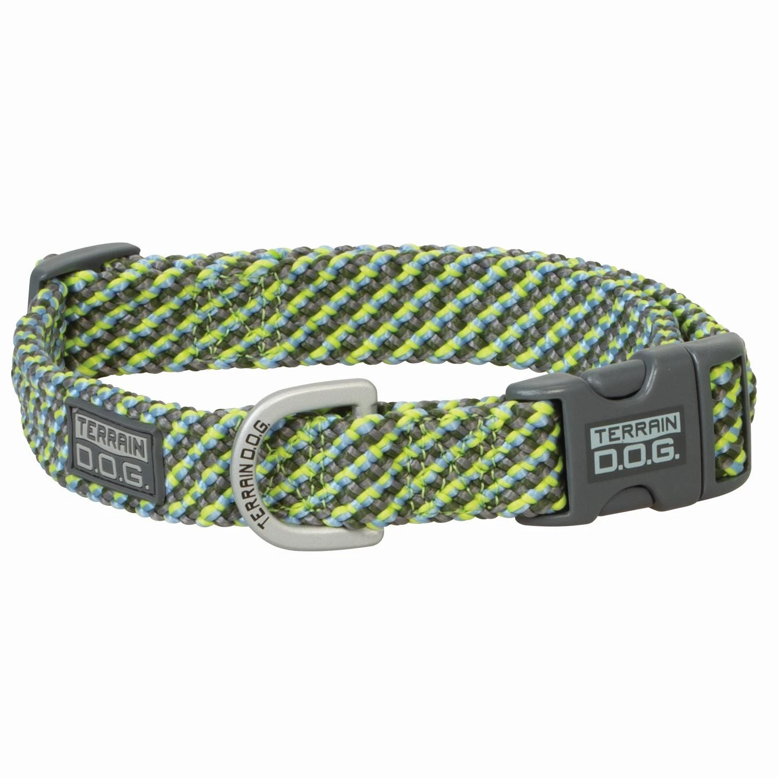 Terrain D.o.g. Elevation Snap-n-go Collar, Lime/slate/blue/olive/gray, Large Size