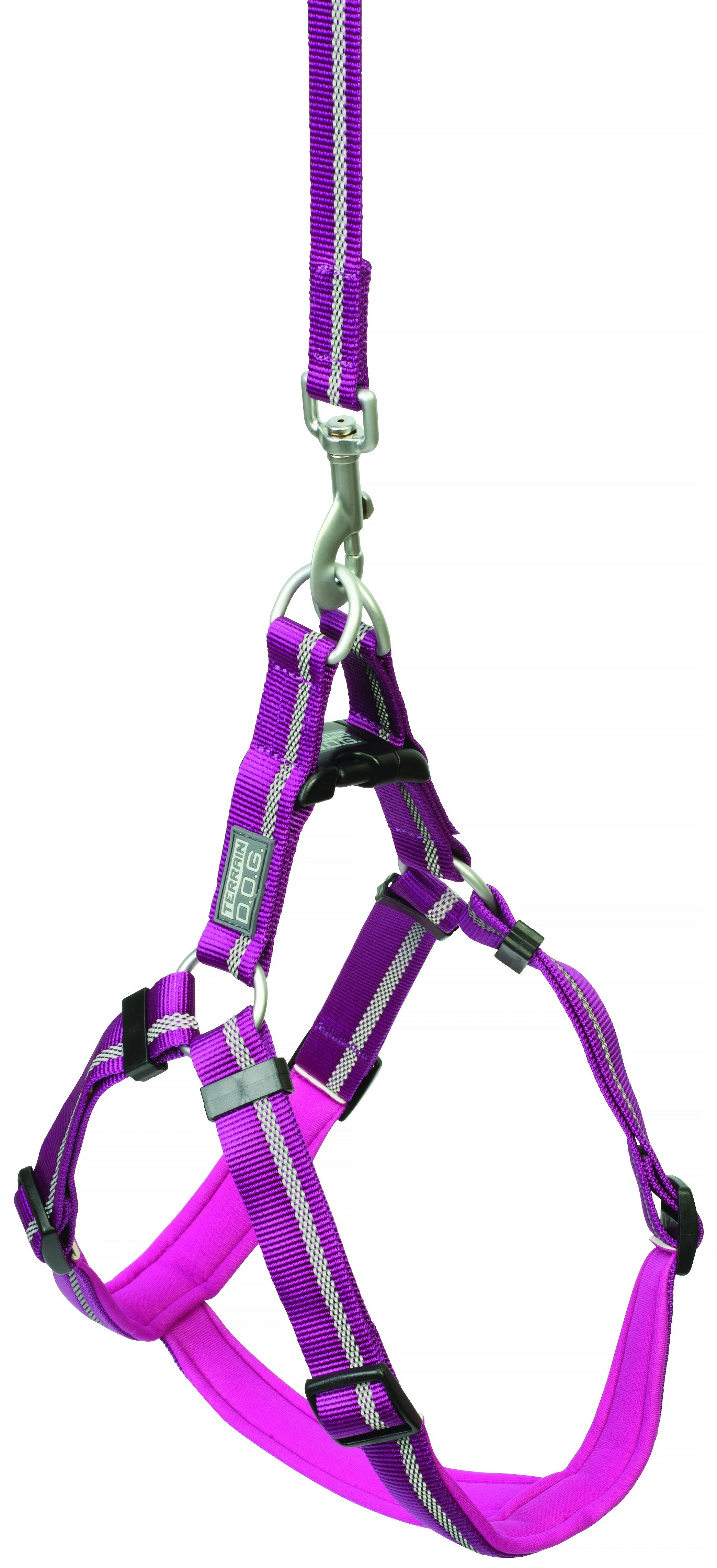 Terrain D.o.g. Reflective Neoprene Lined Harness, Purple, Medium Size