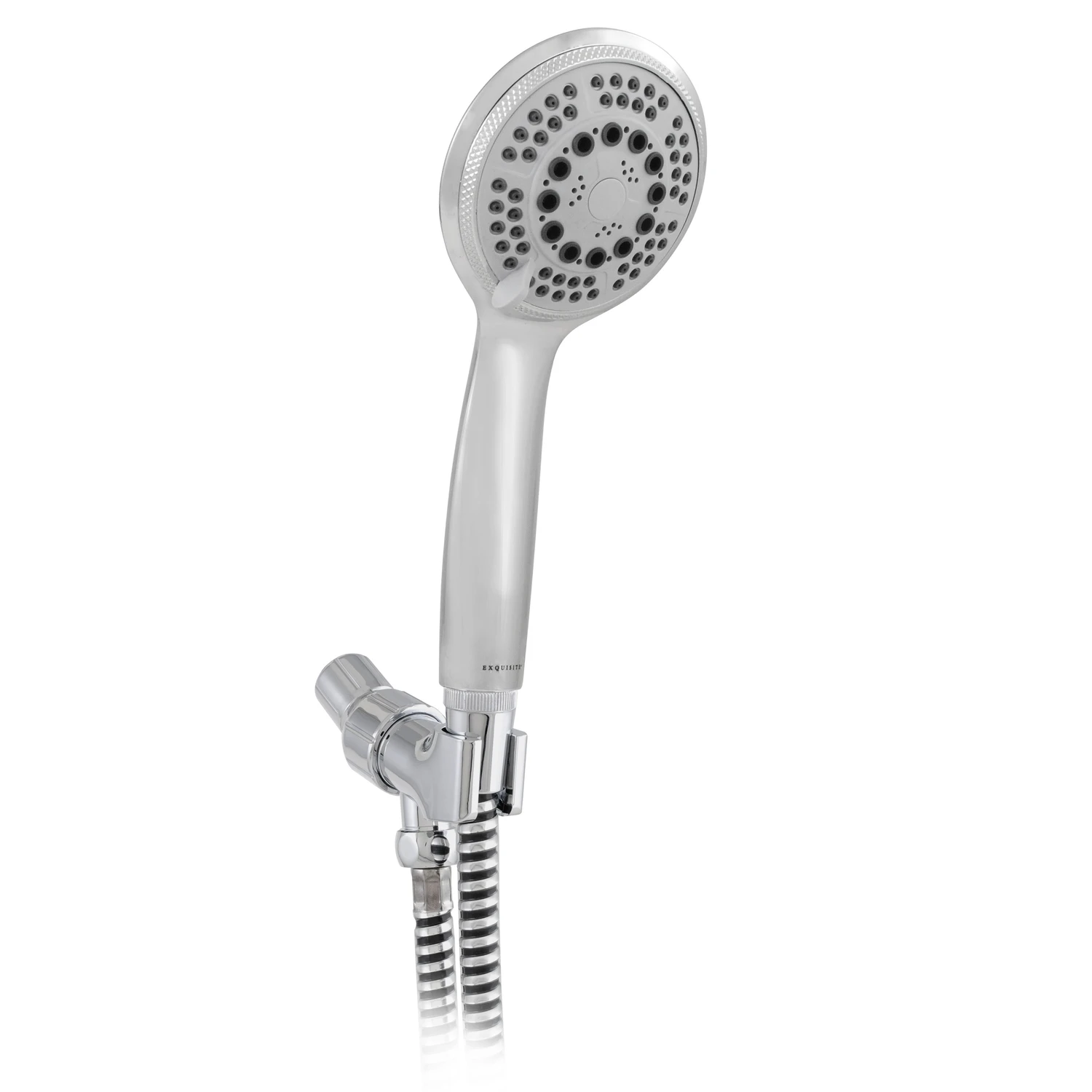 Chrome Pvc Handheld Shower Hose With 5 Spray Settings And 60" Length