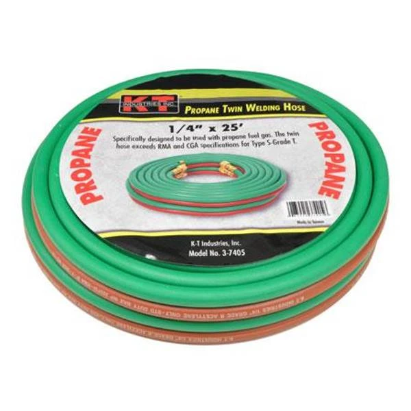 1/4" X 25' Propane Twin Welding Hose - Model 3-7405