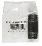 3/4 Inch X 2-1/2 Inch Steel Black Pipe Nipple - Durable And Versatile