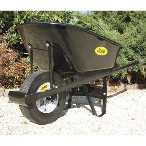 6 Cu. Ft Steel Contractor Wheelbarrow - Durable And Reliable For Heavy-duty Use