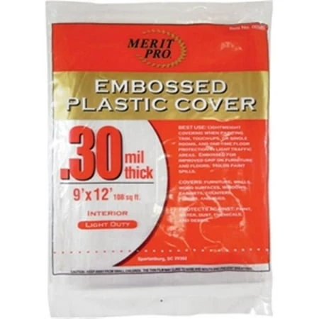 380 Dynamic Embossed Plastic Drop Cloth 9 X 12 Ft. 0.3 Mil