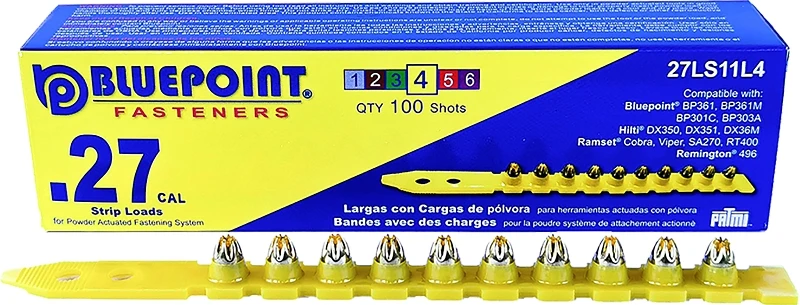0.27 In. D X 7 In. L Plastic Strip Head Anchor Bolts 100 Pk, Model 27ls11l4