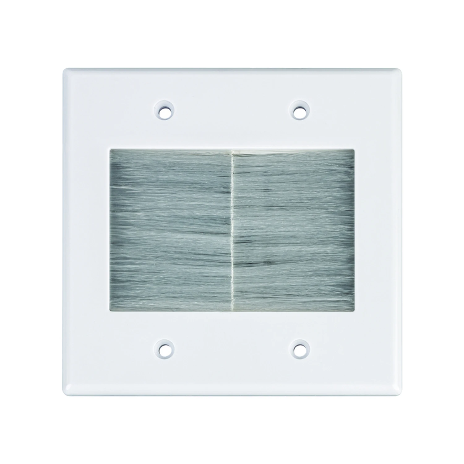 Monster Just Hook It Up White 2 gang Plastic Home Theater Brush Wall Plate 1 pk