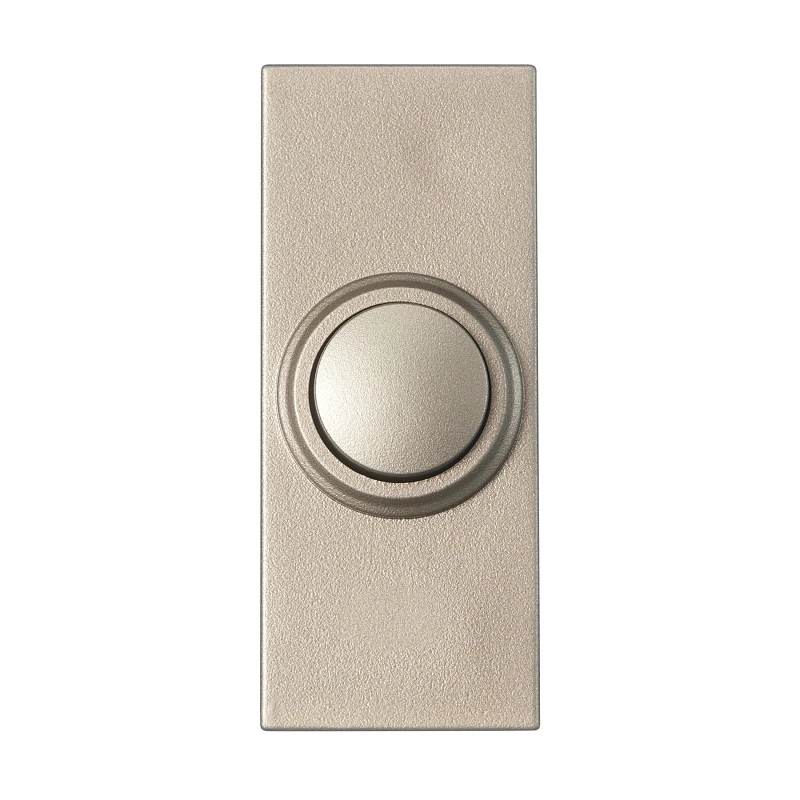 Satin Nickel Wireless Pushbutton Doorbell - Model 18000219
