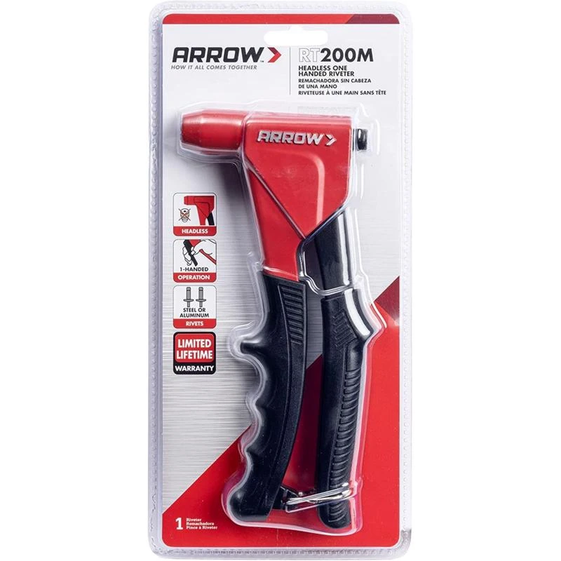Headless Rivet Tool Metal Black/red 1 Piece Rt200m