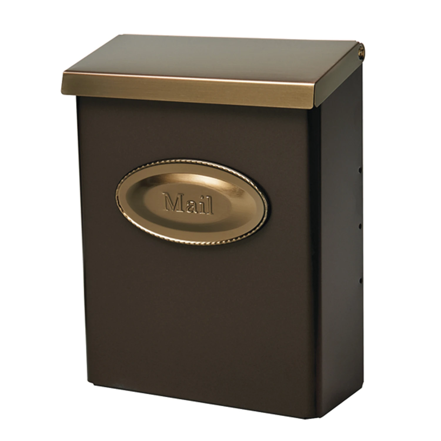 Designer Classic Galvanized Steel Wall Mount Venetian Bronze Mailbox