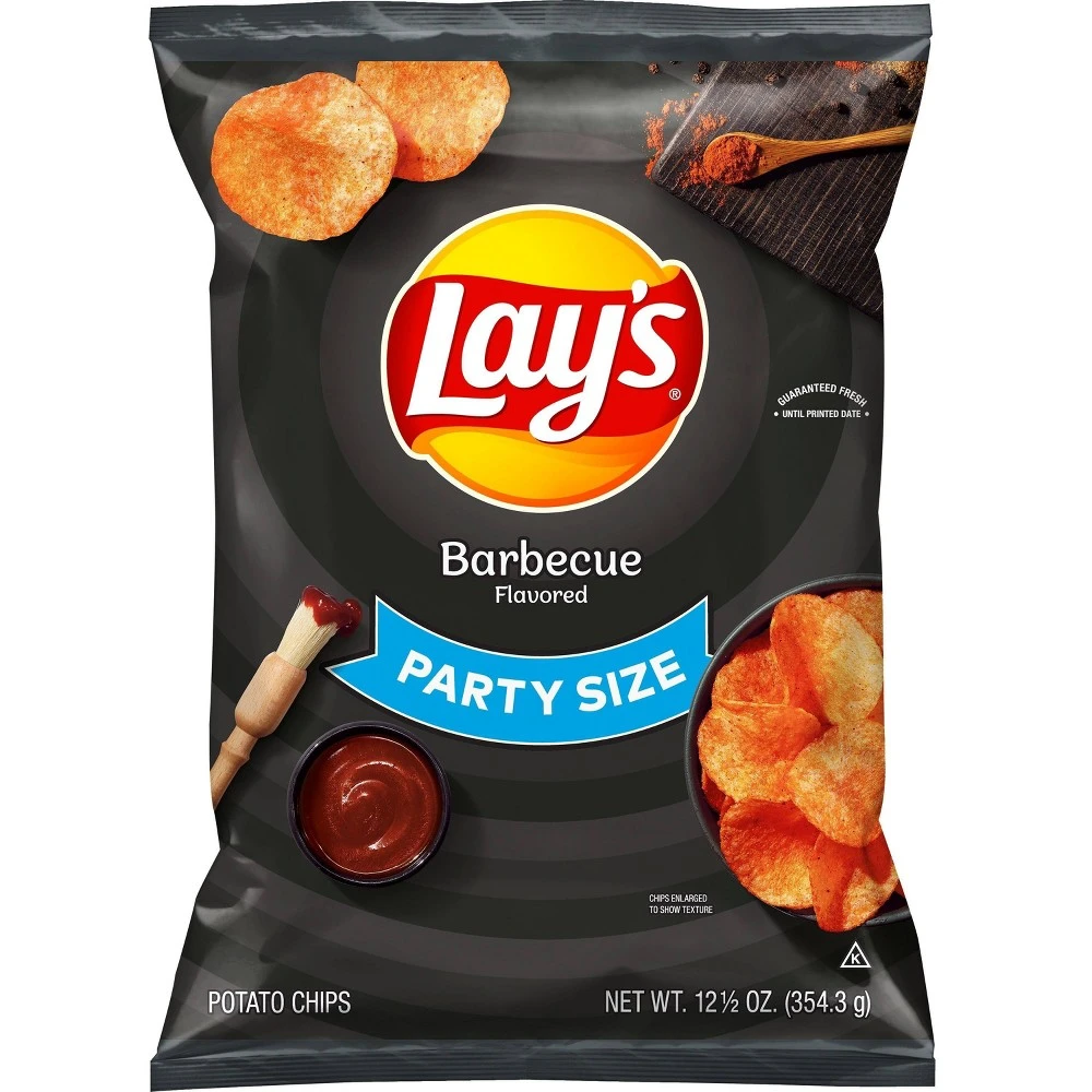 LAYS BBQ PARTY SIZE 12.5OZ