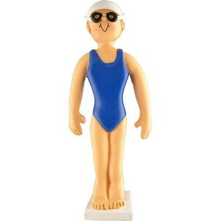 Personalized Female Swimmer Christmas Ornament - Customizable Diy Decoration