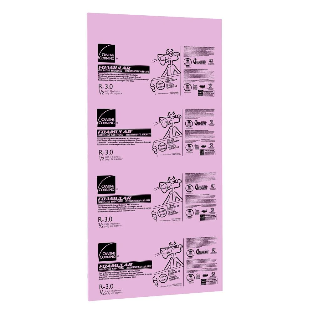 1/2 In. X 4 Ft. X 8 Ft. R-3 Square Edge Rigid Foam Board Insulation Sheathing