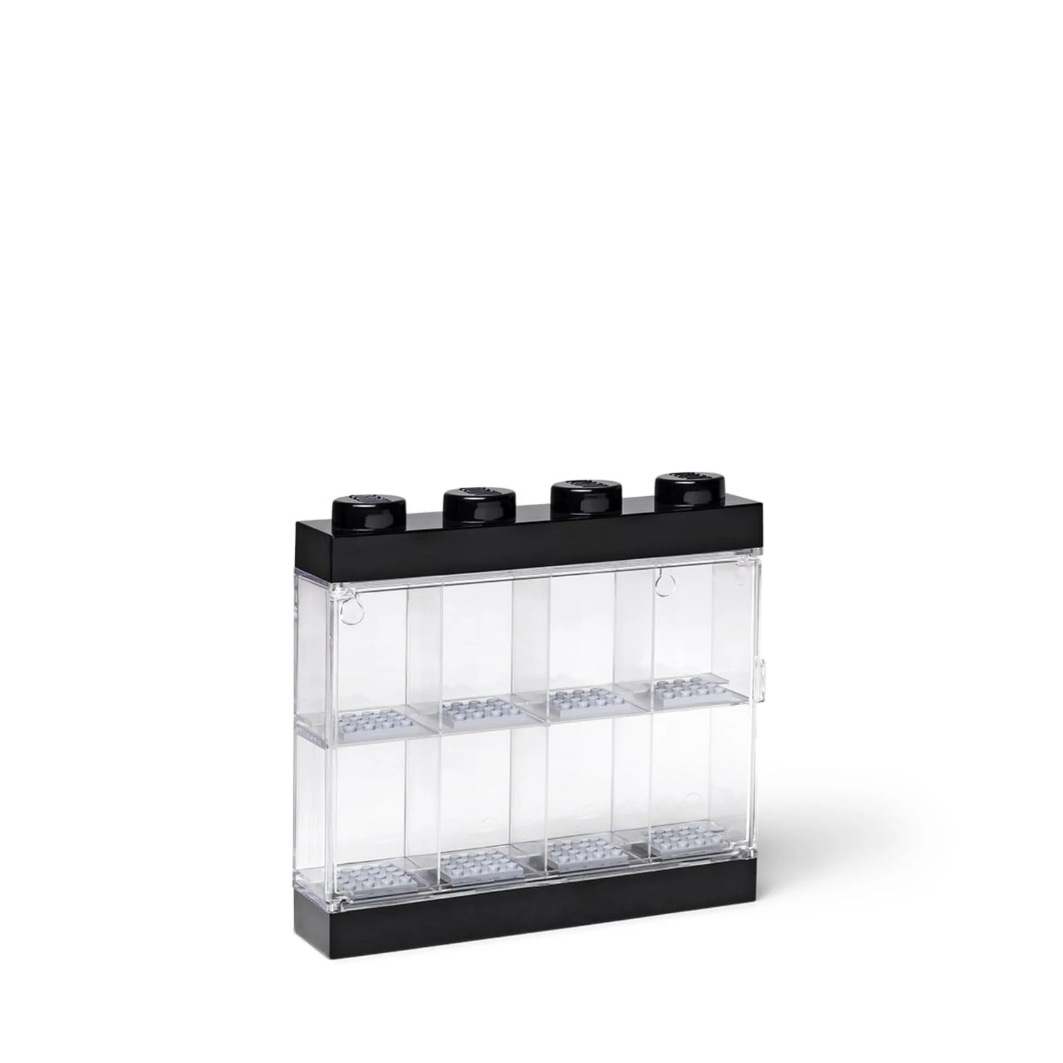 Minifigure Display Case - Abs/polycarbonate - Black - Holds 8 Figures