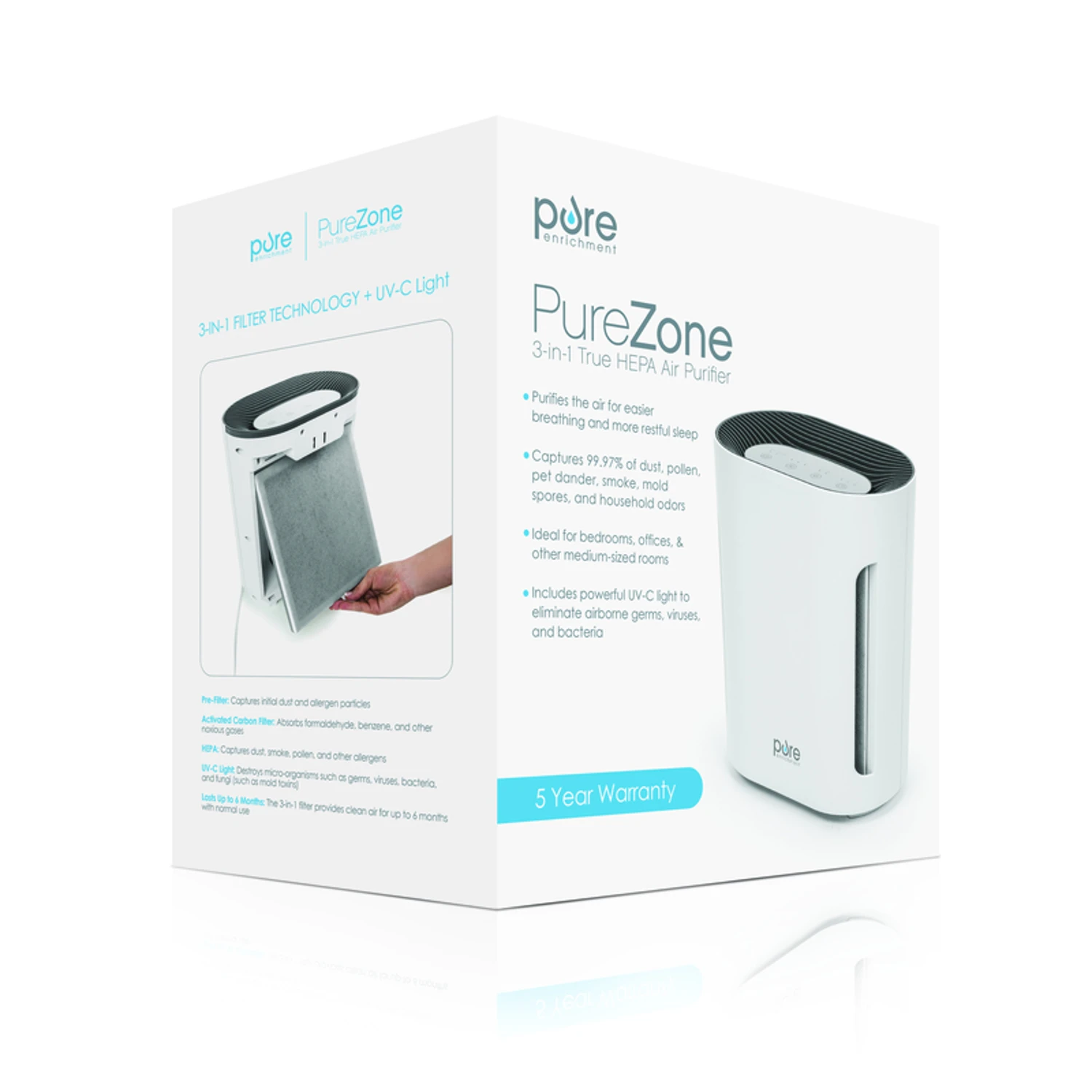 Hepa Air Purifier For 200 Sq Ft - Model Peairplg