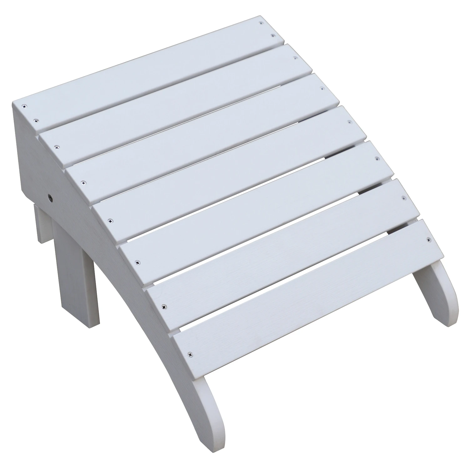 Living Accents Adirondack White Resin Ottoman - Outdoor Patio Furniture