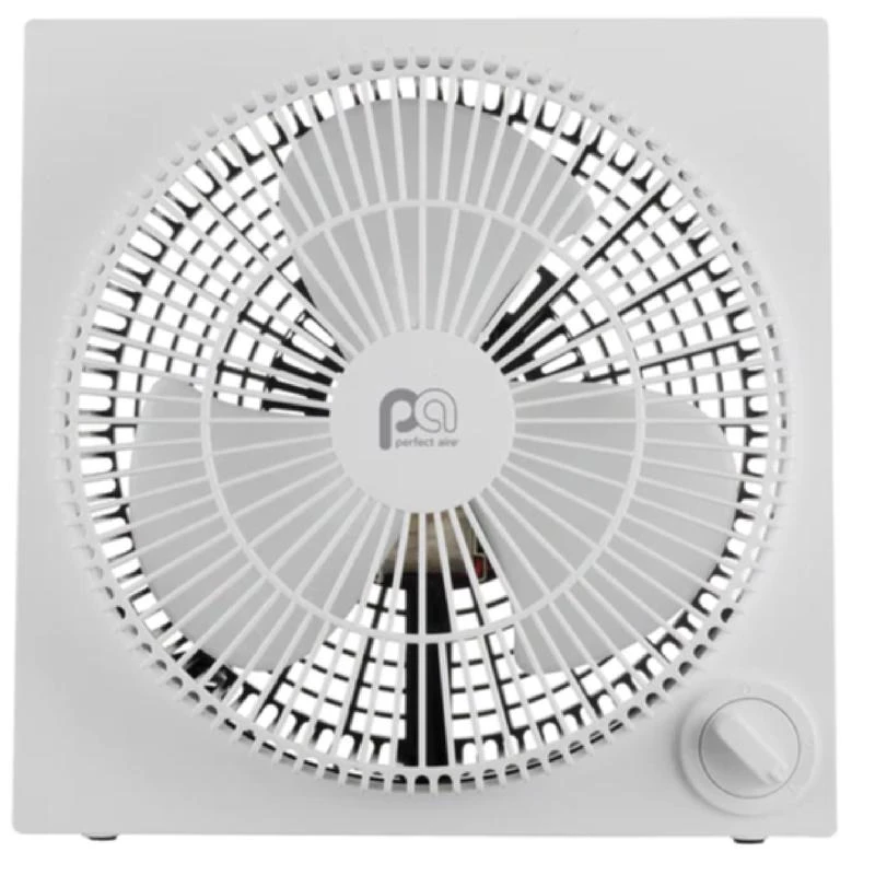 9 In. H 3-speed Electric Box Fan Model 1pafd9 - White