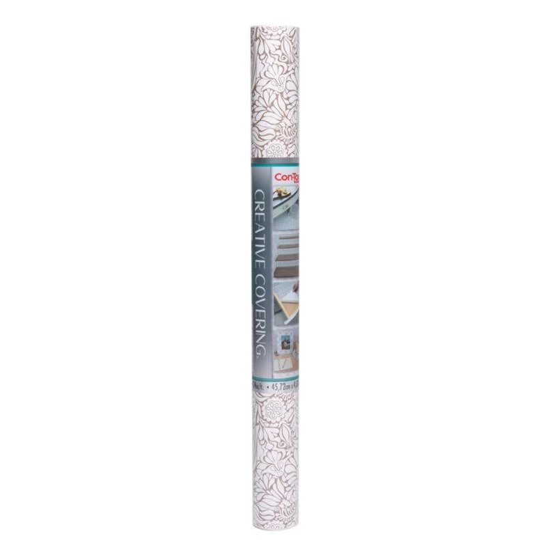 Creative Covering 16 Ft. L X 18 In. W Batik Taupe Self-adhesive Shelf Liner