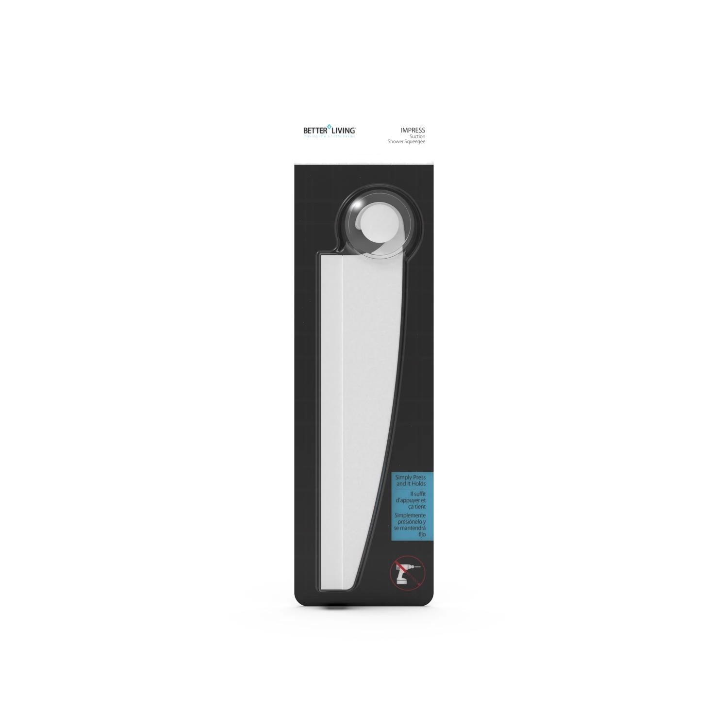 Impress 11 In. Plastic Suction Squeegee With Integrated Hook