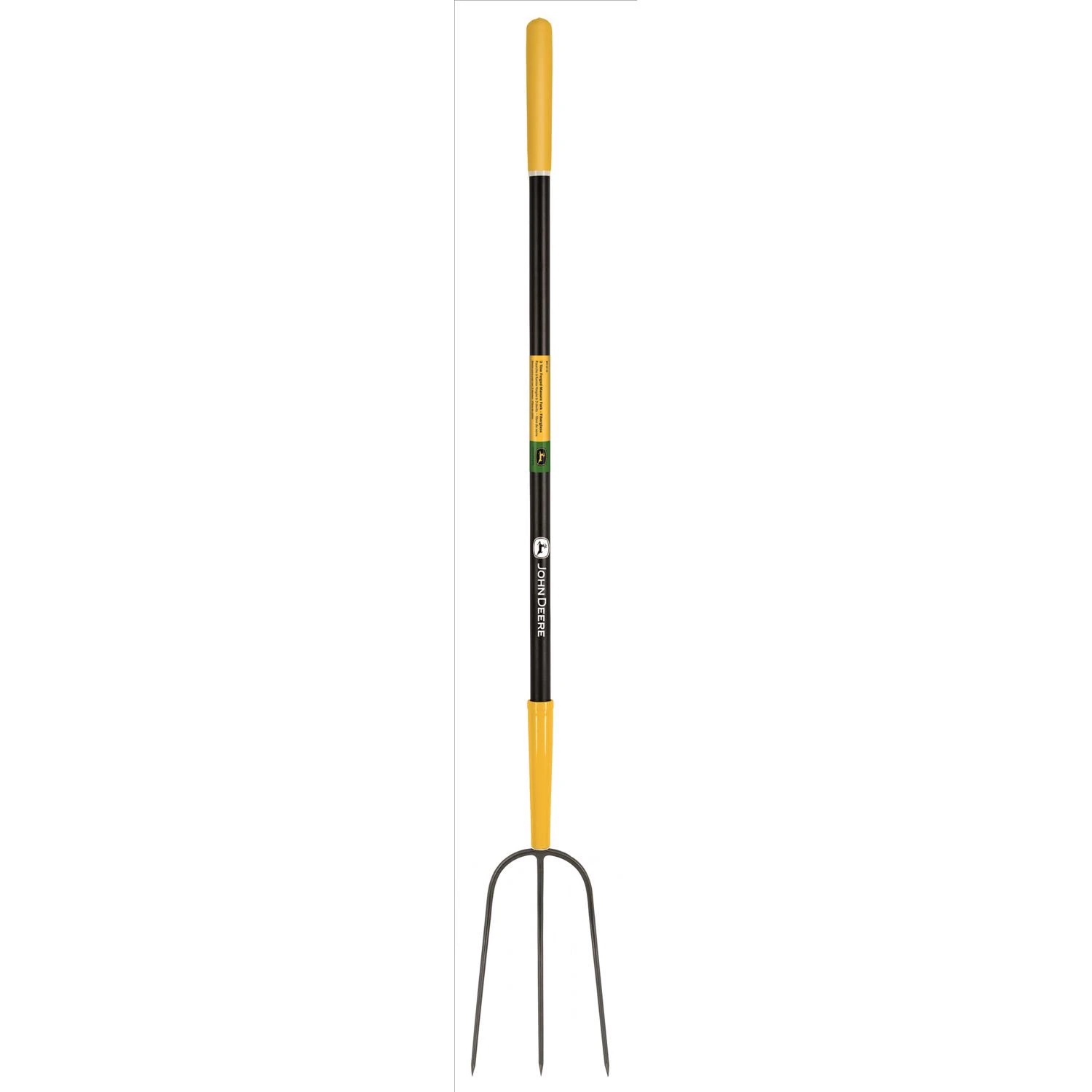 3 Tine Steel Manure Fork With 48 In. Fiberglass Handle