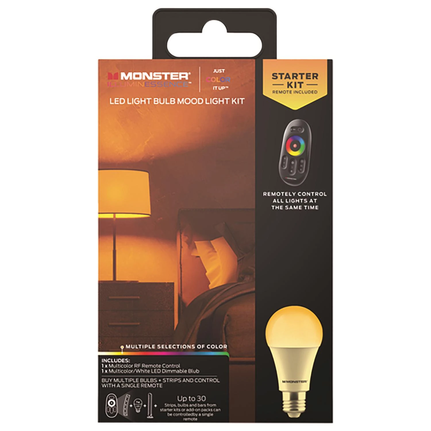 Just Color It Up A19 E26 Mood Light Color Bulb Kit Multi-colored 7 Watt