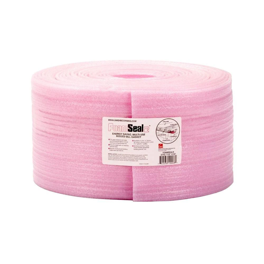 Propink Comfortseal 7.5 In. W X 50 Ft. L Unfaced Ridged Sill Gasket Roll