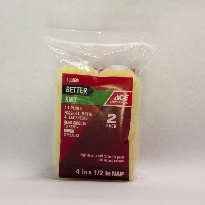 Mini 4-Inch Paint Roller Covers - Lint-Free, 2 Pack