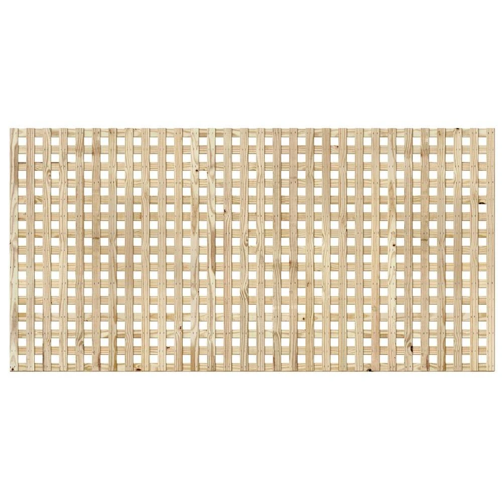 48 In. W X 96 In. L Square Pressure Treated Wood Lattice Panel
