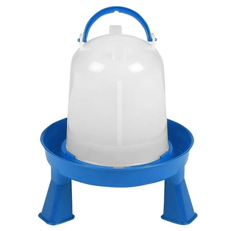 Dt9870 1.5 Quart Poultry Waterer With Legs - Durable Blue & White Design