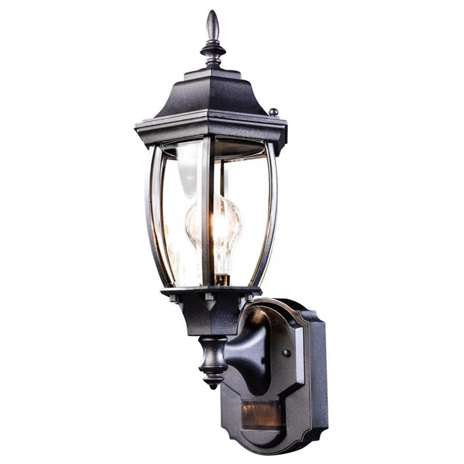 Ashford Matte Black Motion-sensing Led Wall Lantern - 14.37 In Height