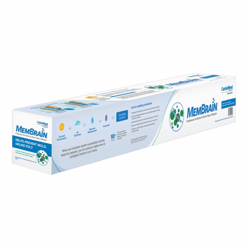 Membrain 8 Ft. W X 50 Ft. L Air Barrier And Smart Vapor Retarder Roll