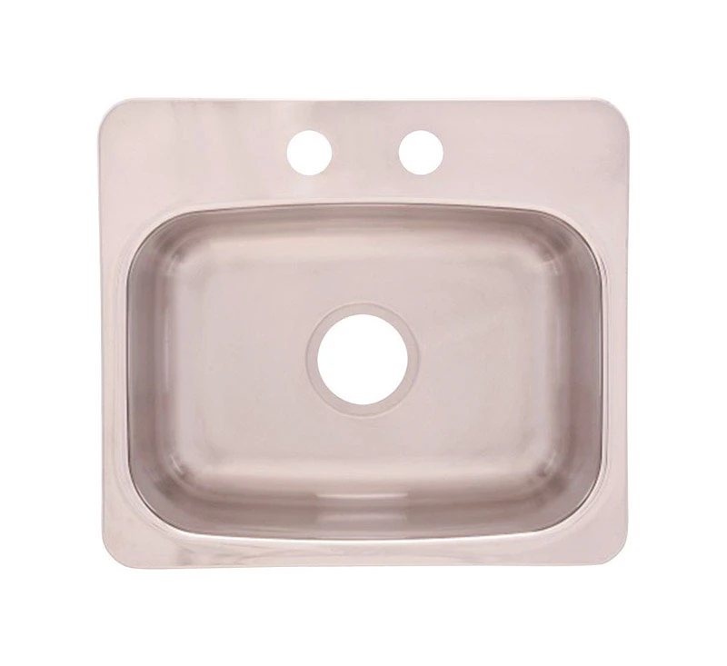 Stainless Steel Dual Mount 19-1/8 In. W X 17 In. L One Bowl Bar Sink
