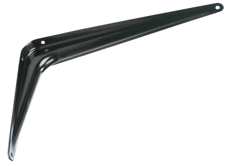Black Steel Shelf Support 18 Gauge 8x10 Inches 100 Pound Capacity