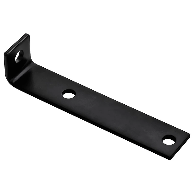 7-1/2 In. H X 1-1/2 In. W X 3/16 In. D Black Steel Offset Leg Corner Brace