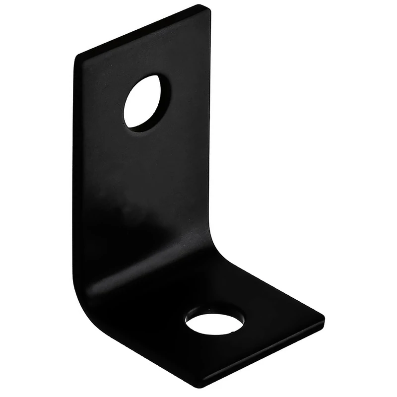 Black Steel Offset Leg Corner Brace 2-1/2 In. H X 1-1/2 In. W X 1/8 In. D