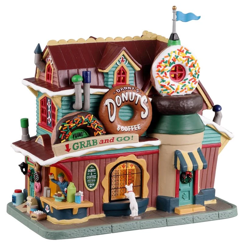 Led Multicolored Harvest Crossing Christmas Village 8 In. Porcelain House