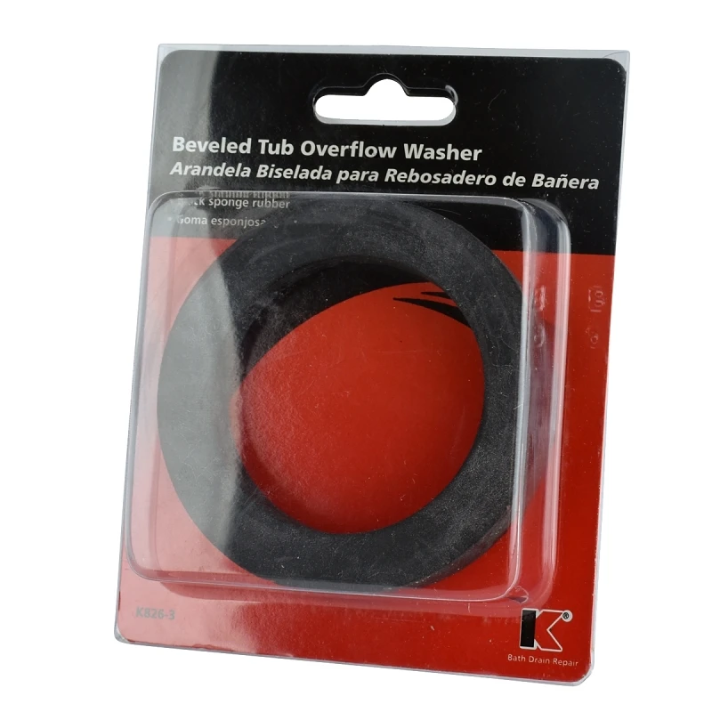 Black Rubber Beveled Washer 3 Inch For Overflow Applications