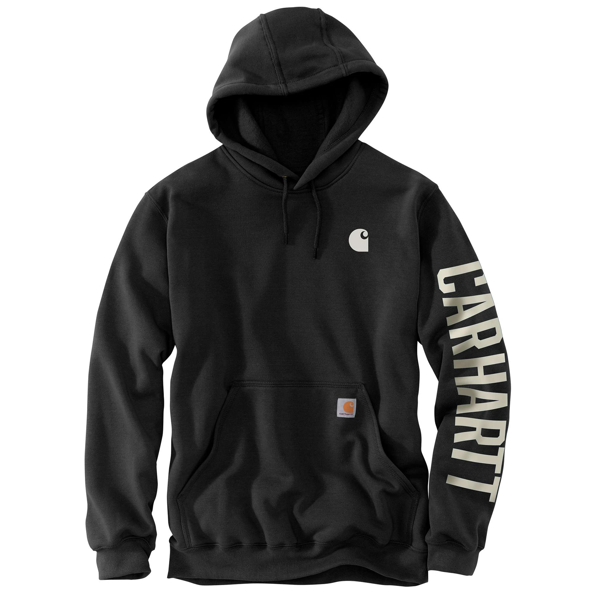 Rain Defender Loose Fit Midweight Logo Sleeve Graphic Sweatshirt, Black, Large