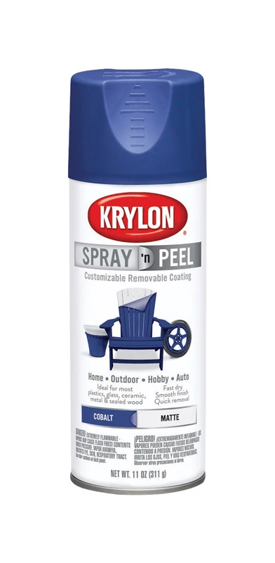 Spray 'n Peel Matte Spray Paint Cobalt 11 Oz. - Customizable Removable Coating