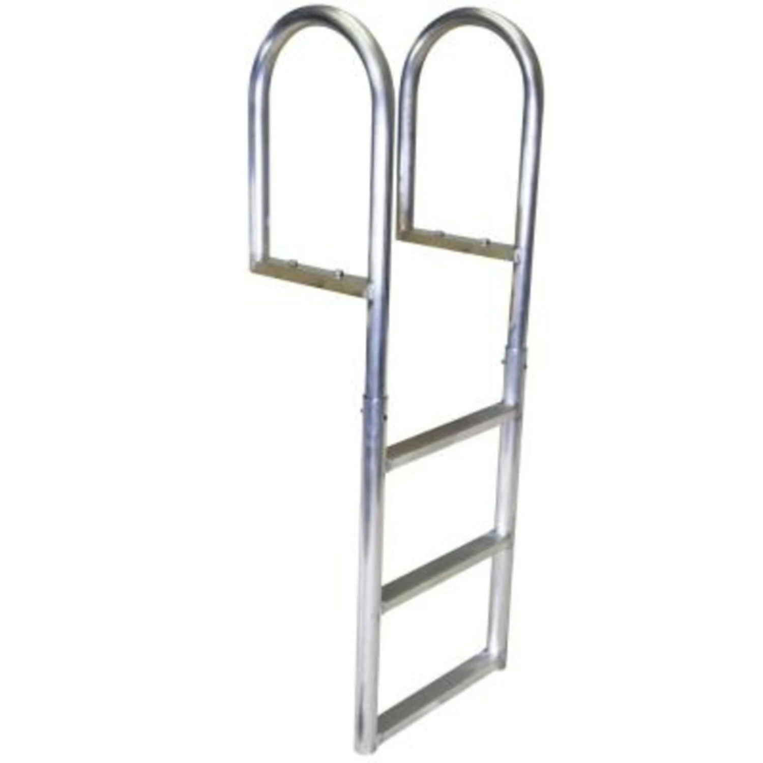 Silver Aluminum Dock Ladder - 3-step, 56.5 In Height, 600 Lb Capacity