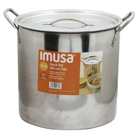16 Quart Stainless Steel Stock Pot With Lid For Cooking And Boiling